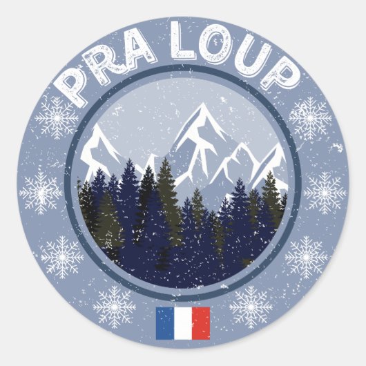Pra-Loup Station de ski ラウンドシール (正面)