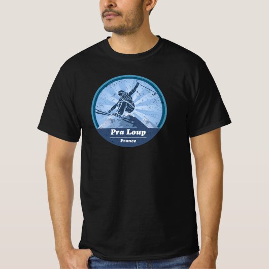 Pra-Loup Station de ski - Skieur Tシャツ (正面)