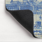 Pracaを描写するAzulejosのタイルはComercioをします マウスパッド (コーナー)