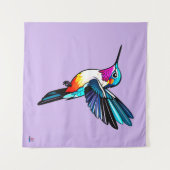 Prächtiger Kolibri - Farbige Illustration タペストリー (正面(横))