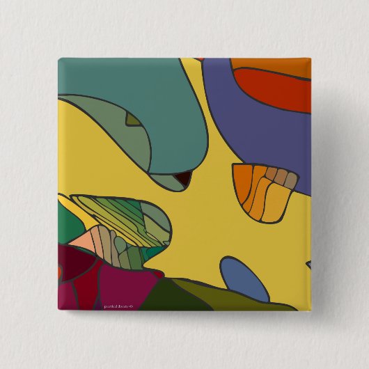 'practical dream #83 - 2"正方形ボタン 缶バッジ (正面)