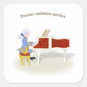 PracticeがPerfect Mozartのピアノを遊維持 スクエアシール (正面)