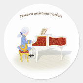 PracticeがPerfect Mozartのピアノを遊維持 ラウンドシール (正面)