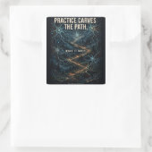 "Practice Carves the Path" 脳科学Tシャツ スクエアシール (バッグ)