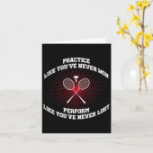 Practice Like Yove Never Won BadmintonレトロVint カード (黄色い花)