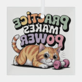 Practice Makes Power ガラスオーナメント (裏面)