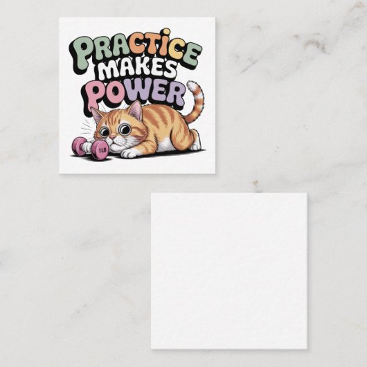 Practice Makes Power スクエア名刺 (正面/裏面)