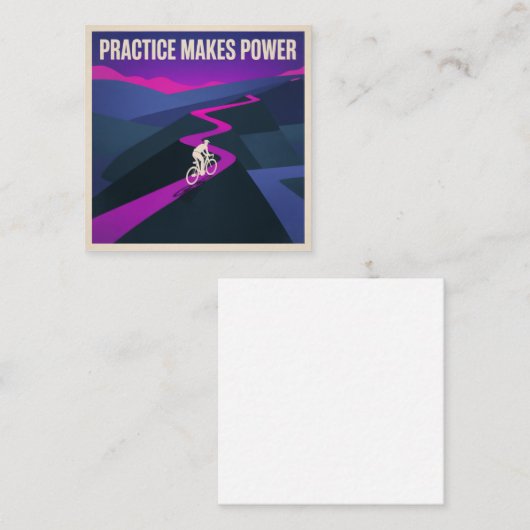 Practice Makes Power ノートカード (正面/裏面)