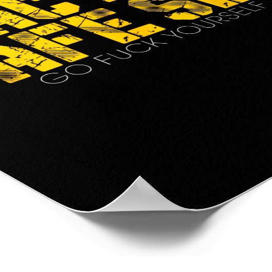 Practice Safe Go For Yourself Funny Shirt  ポスター (角)