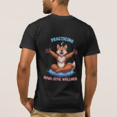 Practicing Howl-istic Wellness - Cute Meditating Tシャツ (裏面)