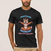 Practicing Howl-istic Wellness - Cute Meditating Tシャツ (正面)