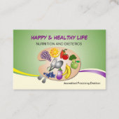 Practiingの栄養士及び栄養物のための名刺 予約カード (正面)