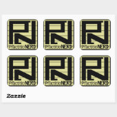 PractitioNERDの「オリジナル」ステッカー(3" x 3") スクエアシール (シート)