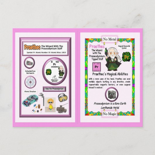 Praethecウィザード – Praseodymium要素 ポストカード (正面)