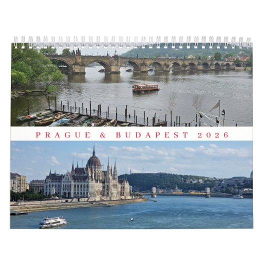 Prague and Budapest 2026 calendar カレンダー (カバー)