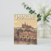 Prague Castle and charles Bridge Travel ポストカード (スタンド正面)
