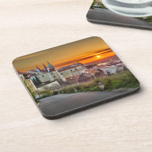 Prague Castle in the Morning Hard Plastic Coaster コースター (左側)