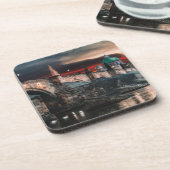 Prague Charles Bridge Night Hard Plastic Coaster コースター (左側)
