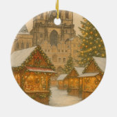 Prague Christmas Ornament Holiday Art, Christmas  セラミックオーナメント (裏面)