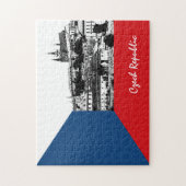 Prague & Czech flag - historical city /Czechia ジグソーパズル (縦)