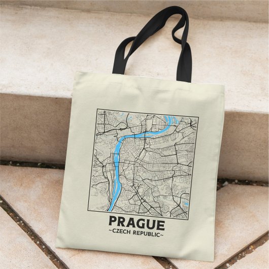 Prague, Czech Republic City Map Tote Bag トートバッグ