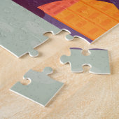 Prague Czech Republic Travel Art Vintage ジグソーパズル (側面)