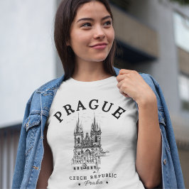 Prague Czech Republic Vintage Landscape Tシャツ