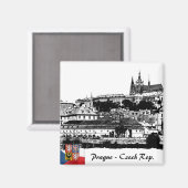 Prague Magnet, Charles Bridge / Prague Castle マグネット (正面/裏面)