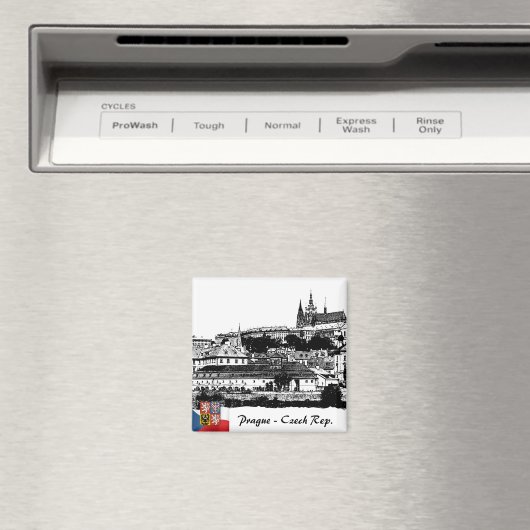 Prague Magnet, Charles Bridge / Prague Castle マグネット (インサイチュ (食洗機))