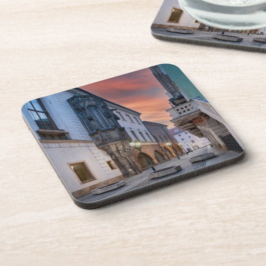 Prague Old Town Street Hard Plastic Coaster コースター (左側)