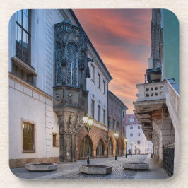 Prague Old Town Street Hard Plastic Coaster コースター