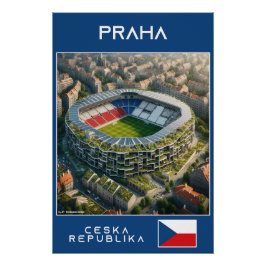 Prague Stadium - Czech - Ecological Design ポスター