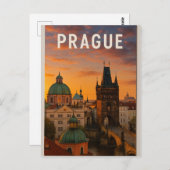 Prague – The City of a Hundred Spires ポストカード (正面/裏面)