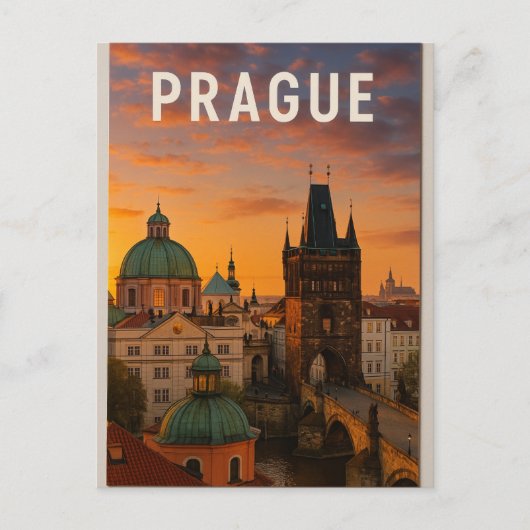Prague – The City of a Hundred Spires ポストカード (正面)