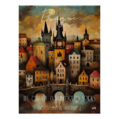 Prague: The City of a Hundred Spires - Whimsical ポスター (正面)