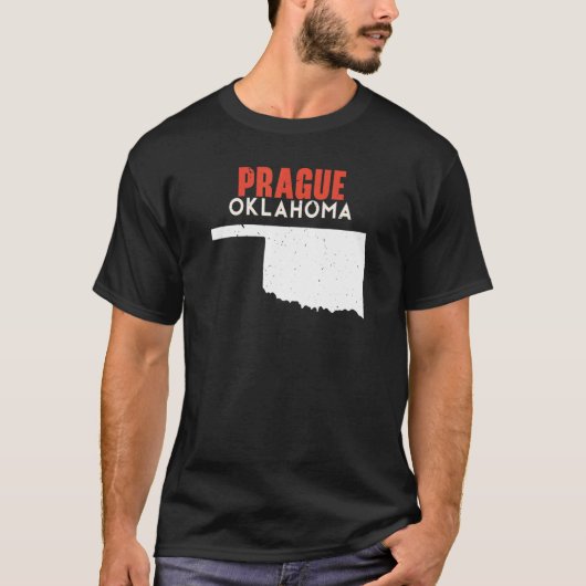 Prague USA State America Travel Oklahoman Tシャツ (正面)
