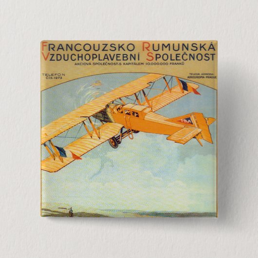 Prahaの~フランコRoumanie 缶バッジ (正面)