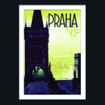 Praha ~ Prague ポスター<br><div class="desc">Vintage Art Deco Chechoslovak State Railways poster promoting Praha ( Prague ). Digitally enhanced and restored.</div>