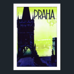 Praha ~ Prague ポスター<br><div class="desc">Vintage Art Deco Chechoslovak State Railways poster promoting Praha ( Prague ). Digitally enhanced and restored.</div>