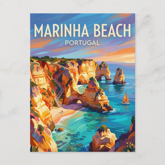 Praia da Marinha Portugal ポストカード (正面)