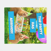Prairie Dog Birthday Party フリースブランケット (正面(横))