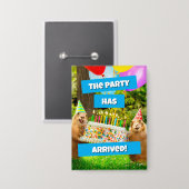 Prairie Dog Birthday Party 缶バッジ (正面/裏面)