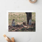 Prairie Dog Family ノートカード (正面/裏面インサイチュ)