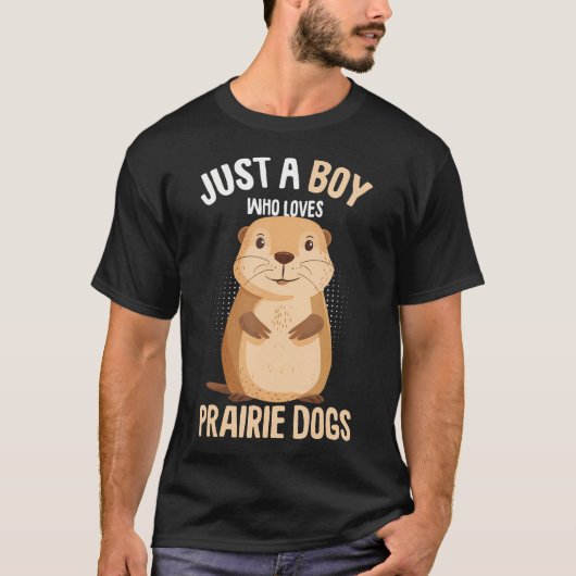 Prairie Dog Just A Boy Who Loves Prairie Dogs Kids Tシャツ (正面)