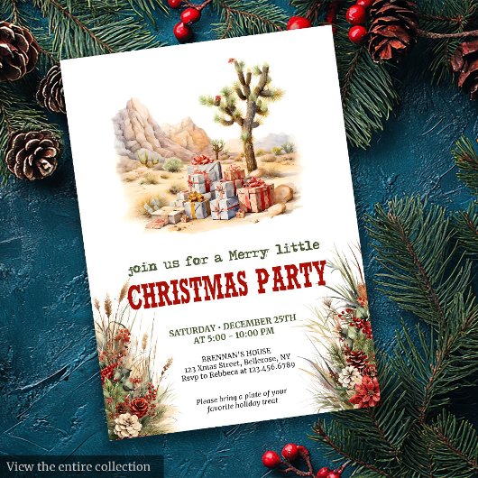 Prairie Ranch Christmas Party Invitation 招待状