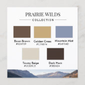 Prairie Wilds Color Palette Card 招待状 (正面)