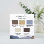 Prairie Wilds Color Palette Card 招待状 (スタンド正面)