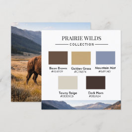 Prairie Wilds Color Palette Card 招待状