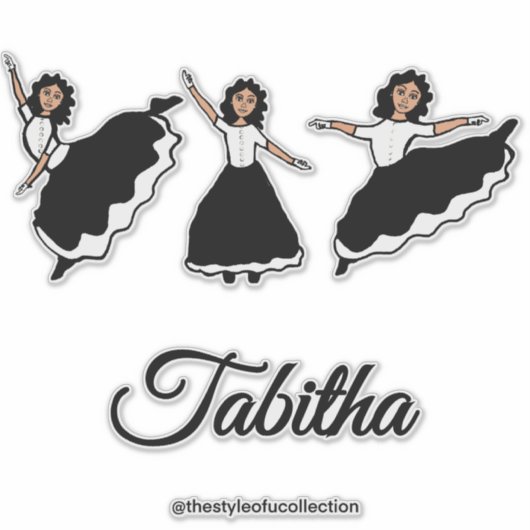 Praise Dancer BW #2 Sticker シール (正面)