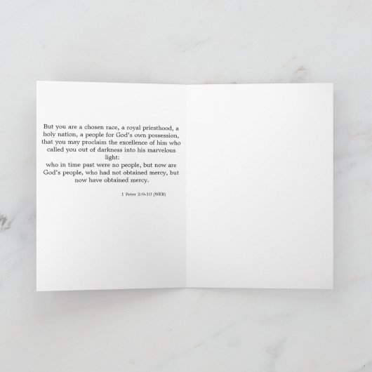 Praise God Always! Psalm 113:3 カード (内部)